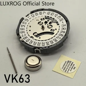 VK63A Japan Quartz Chronograph Movement – 24-Hour, Single Calendar Replacement for VK63 Watches