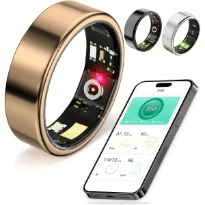 Odelettevcy TK5 Smart Ring – The Future of Wearable Wellness Sleep Tracking | Motion Monitoring | Health Metrics | Waterproof IP68 | For iPhone & Android